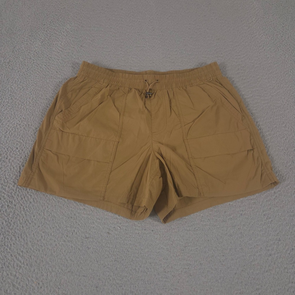 REI Shorts Women Large Tan Trailmade Nylon Spandex Stretch Cargo Hiking Active